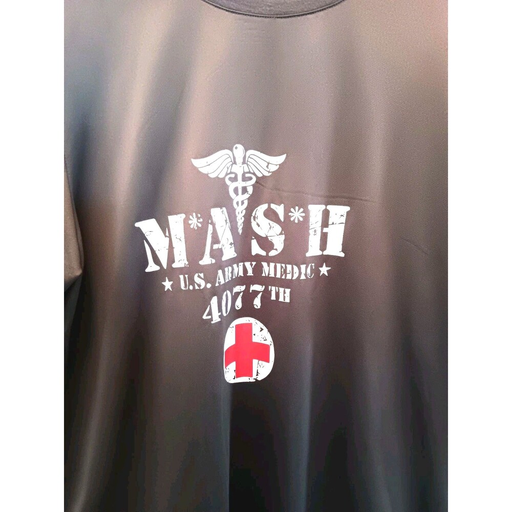 MASH 4077th U.S. Army Medic T-Shirt Mens XL Gray Graphic Tee TV Show Fan Gear - Picture 3 of 9